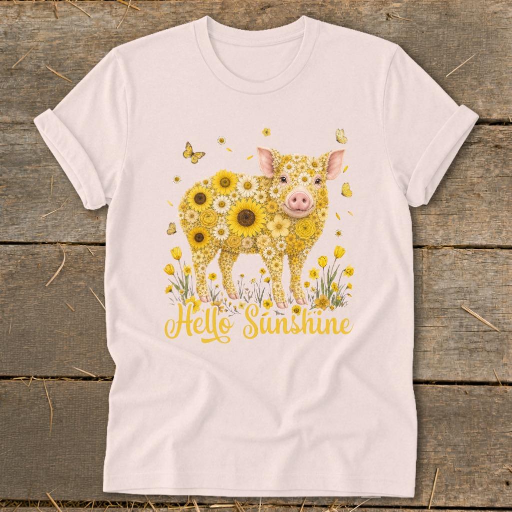 Hello Sunshine Pig Softstyle Tee