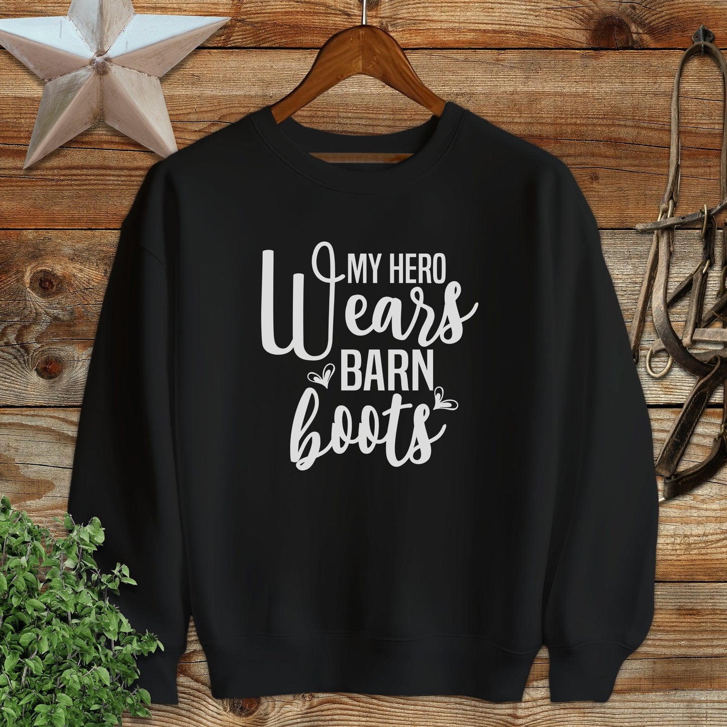 Hero Wears Barn Boots Sweatshirt