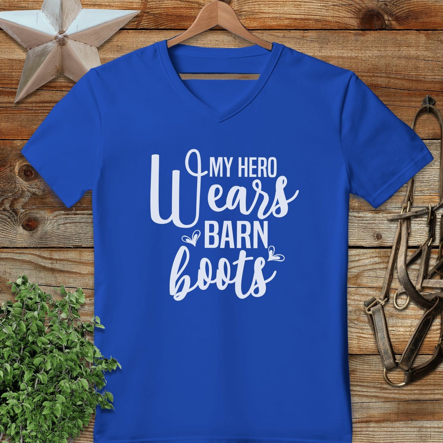 Hero Wears Barn Boots V-neck