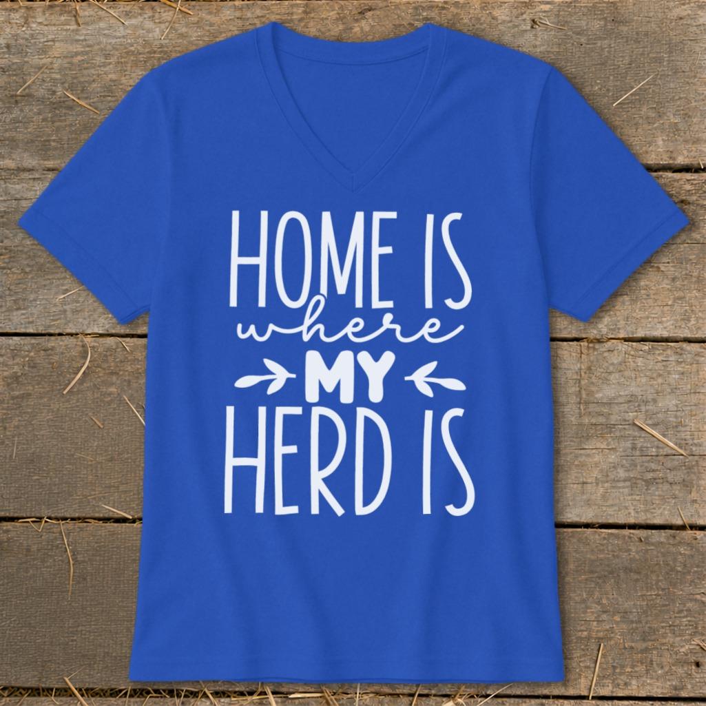 Home Is My Herd V-neck