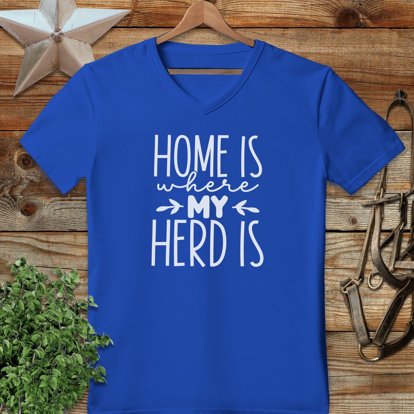 Home Is My Herd V-neck