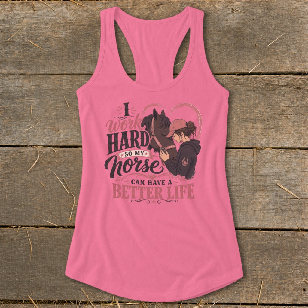 Horse A Better Life Racerback Tank
