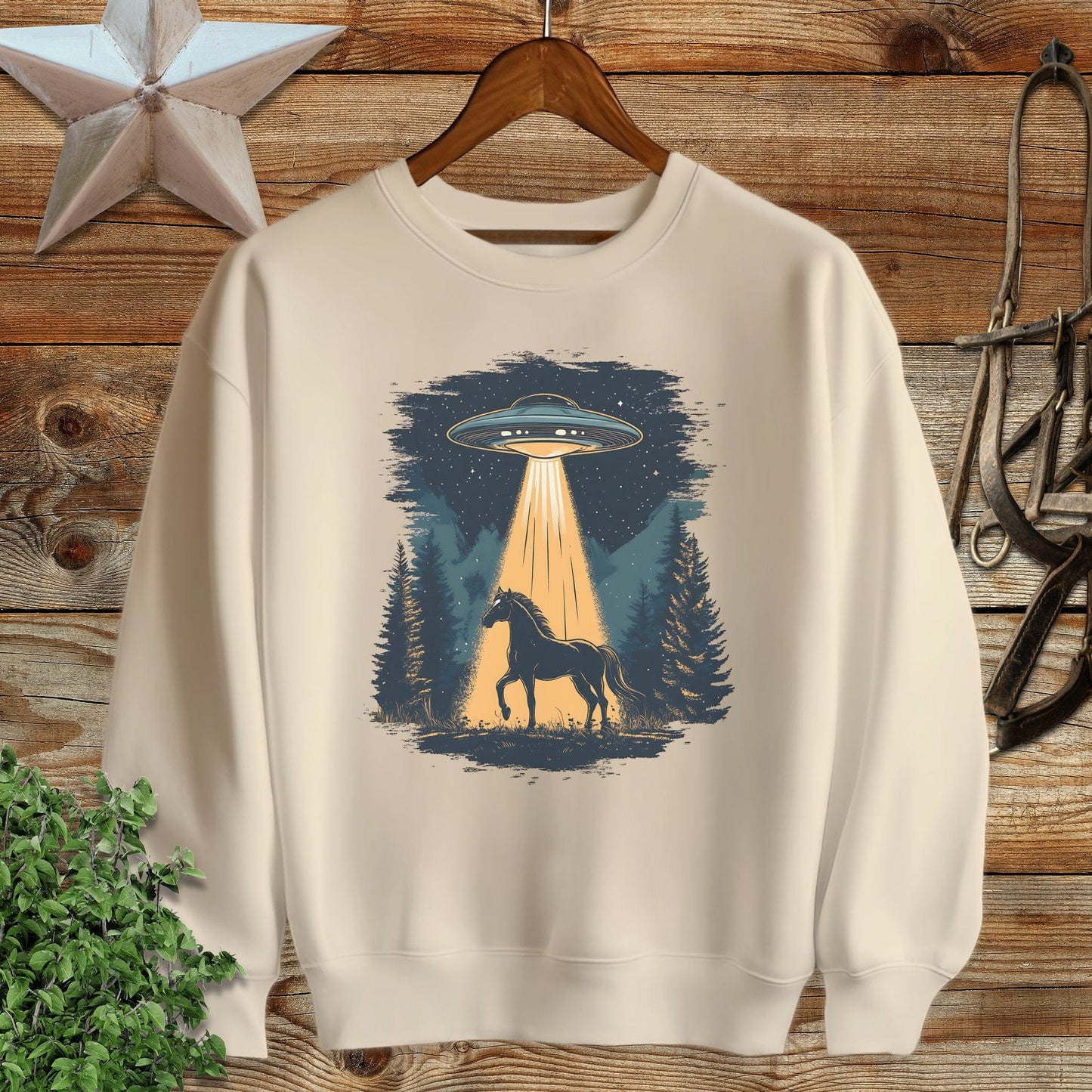 Horse Alien Abduction Sweatshirt