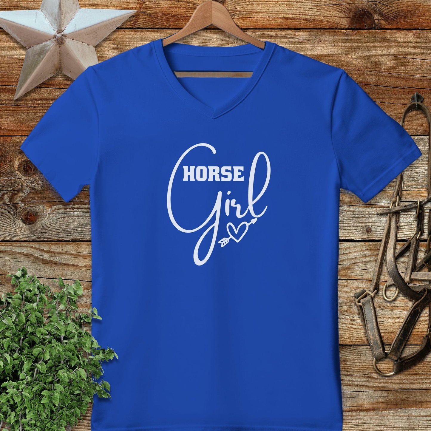 Horse Girl with Arrow V-neck