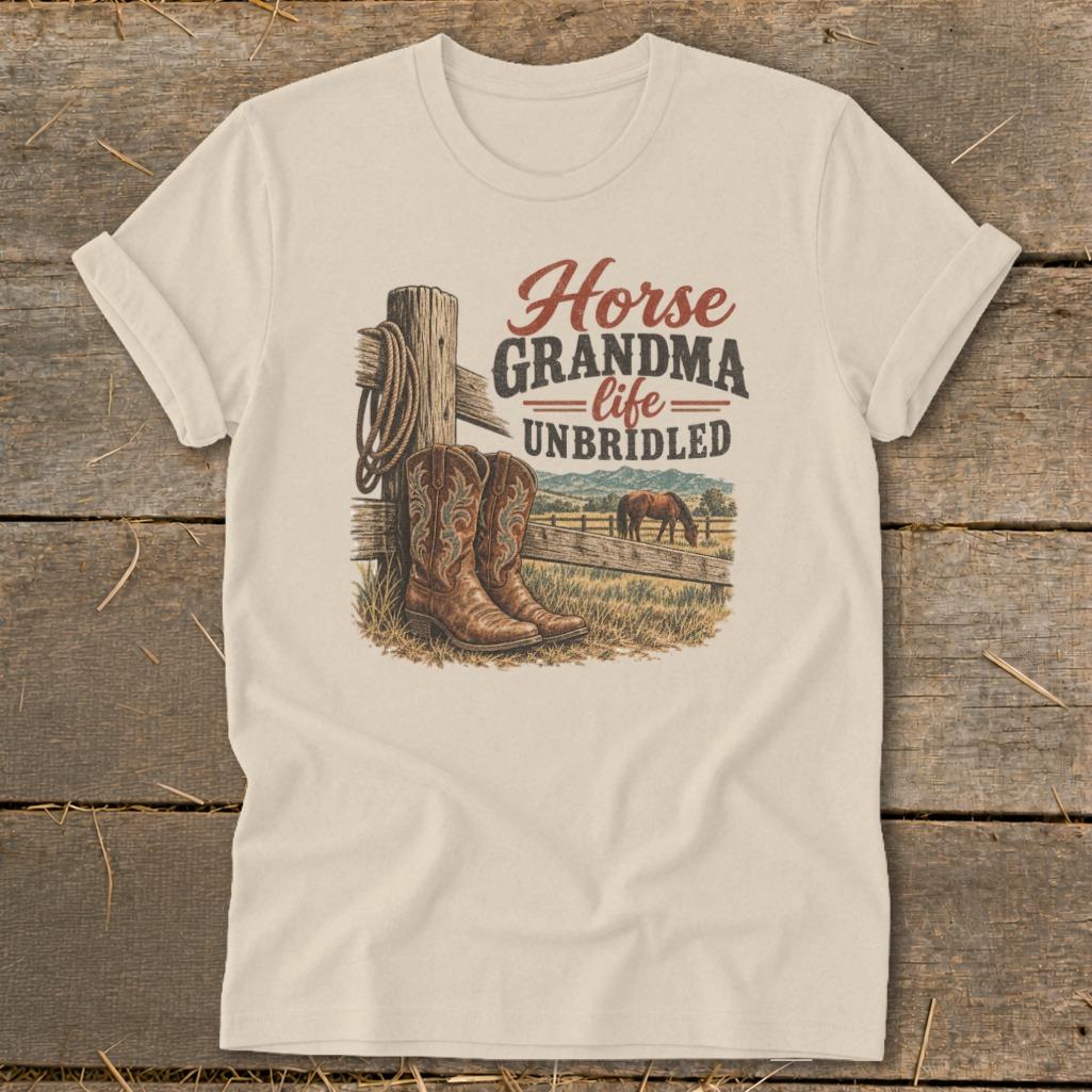 Horse Grandma Softstyle Tee