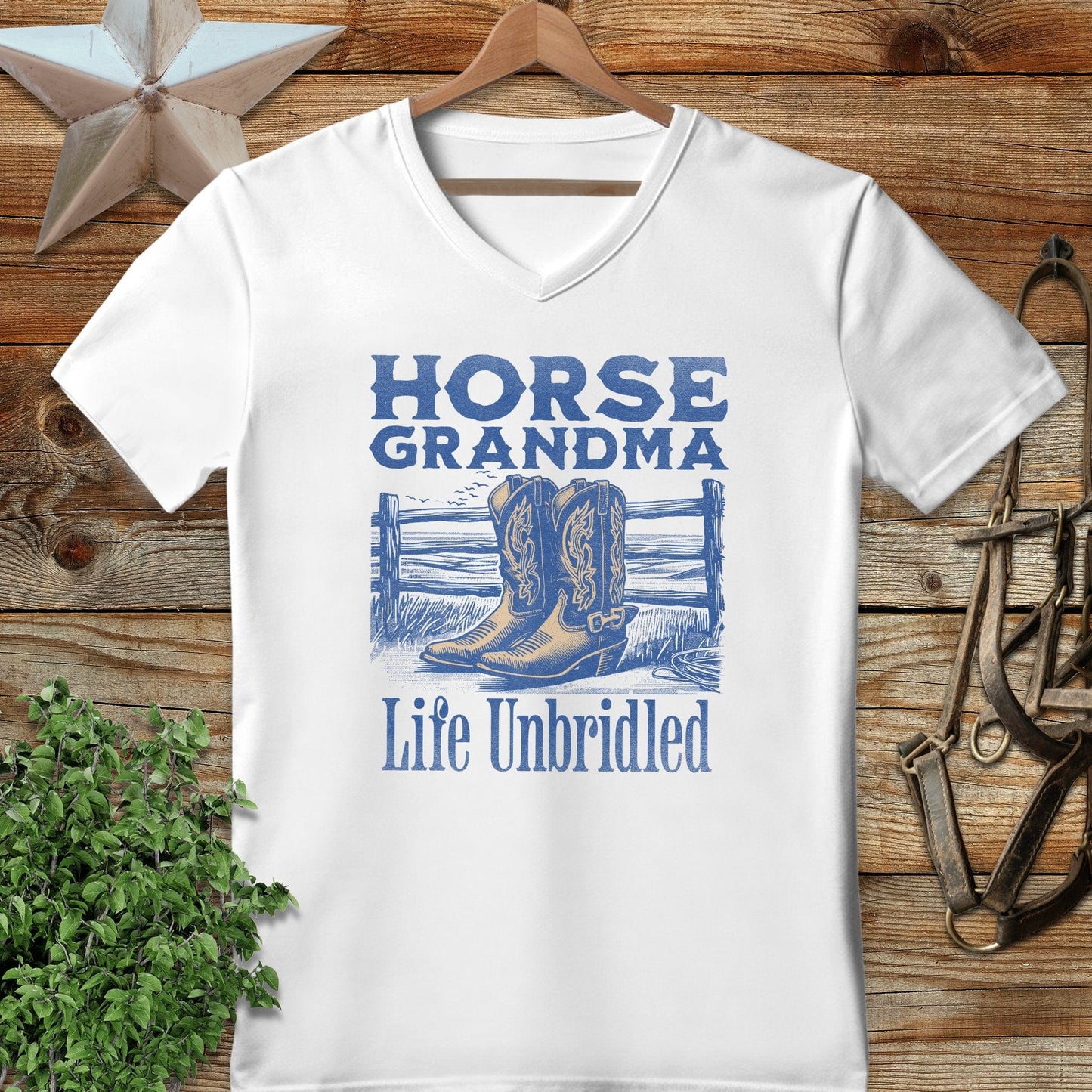 Horse Grandma V-neck