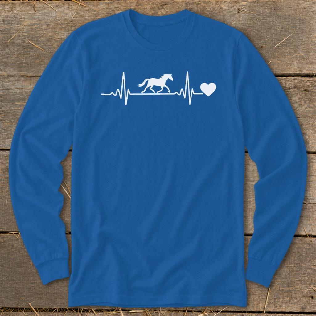 Horse Heartbeat Long Sleeve Tee