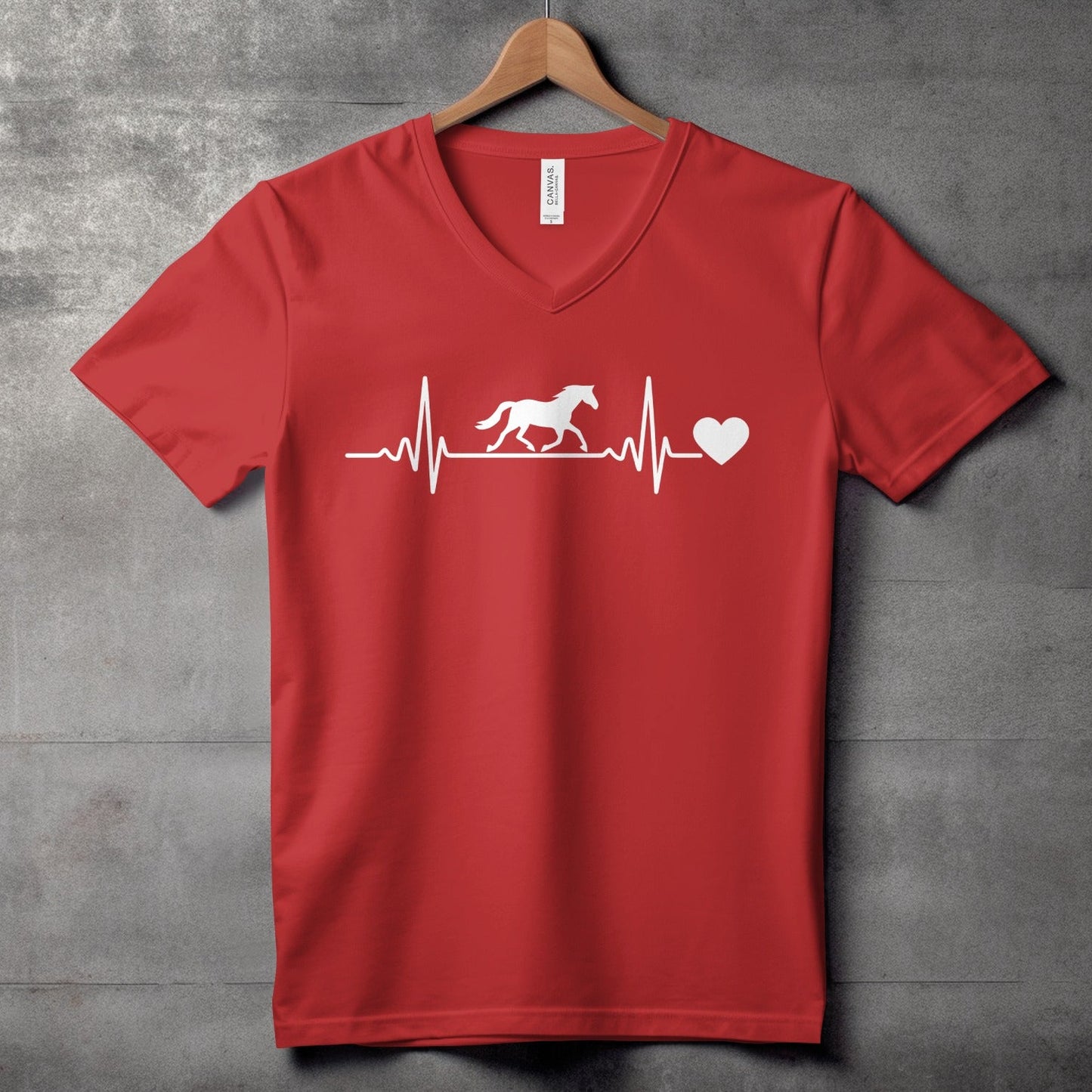 Horse Heartbeat V-neck (Adult)