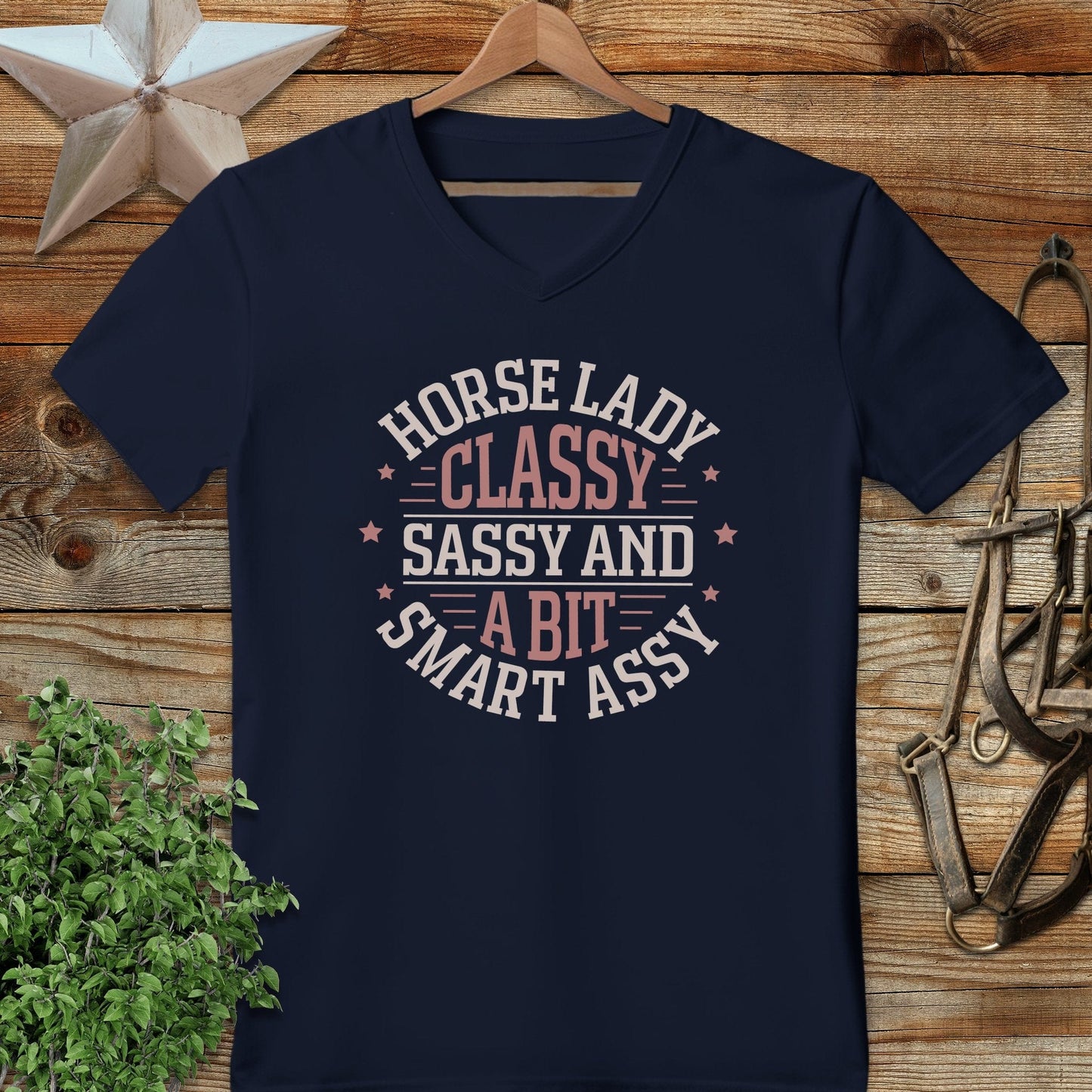 Horse Lady Classy Sassy V-neck