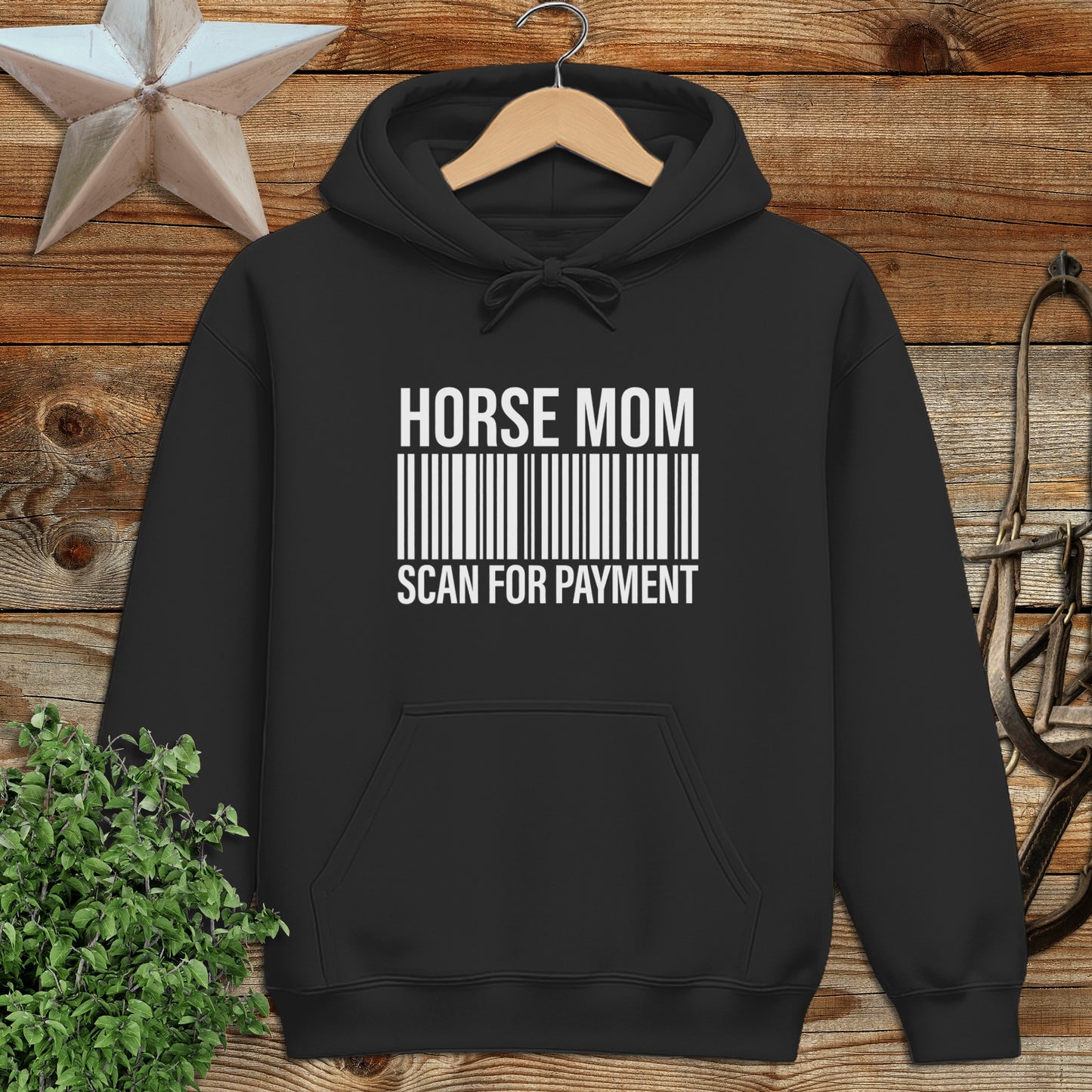 Horse Mom Scan for Payment Hoodie