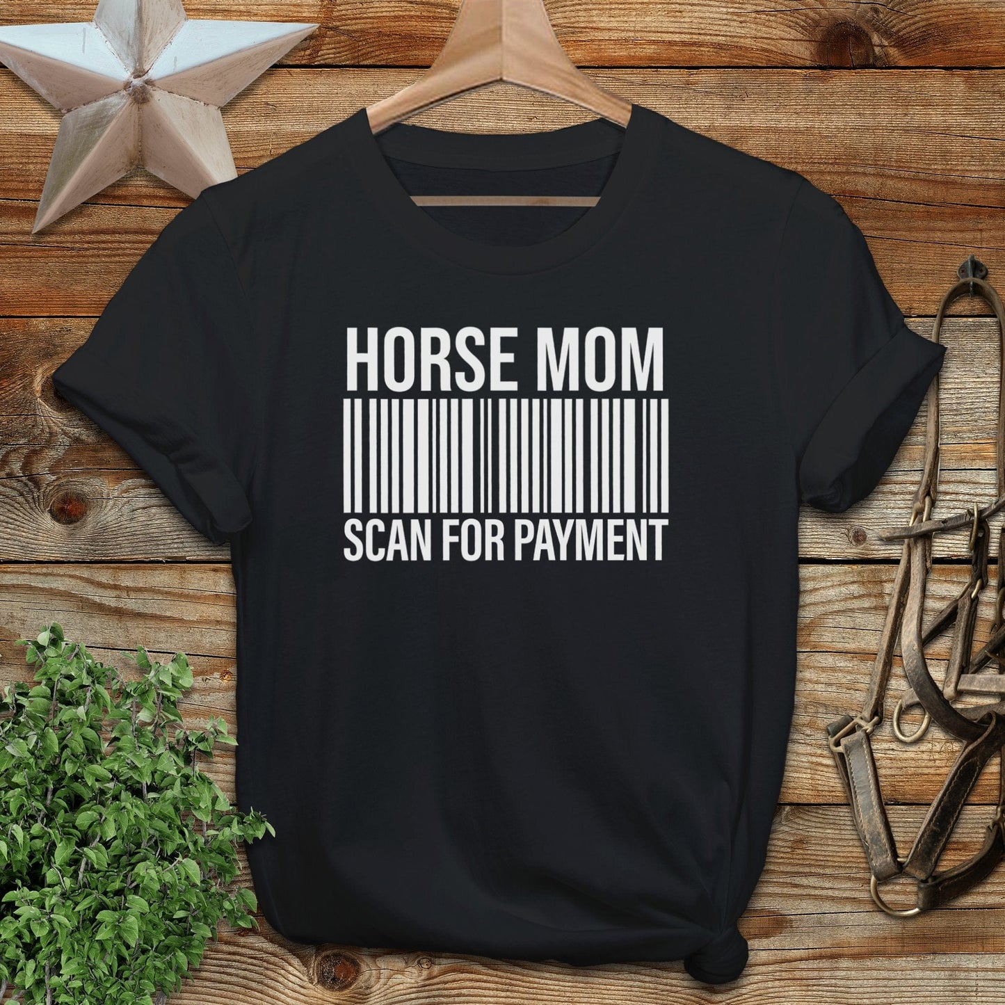 Horse Mom Scan for Payment T-shirt