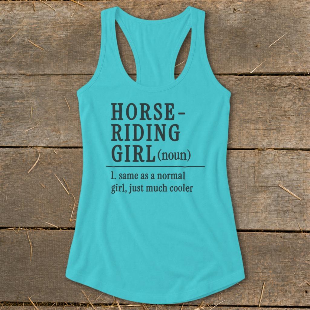 Horse Riding Girl Racerback Tank