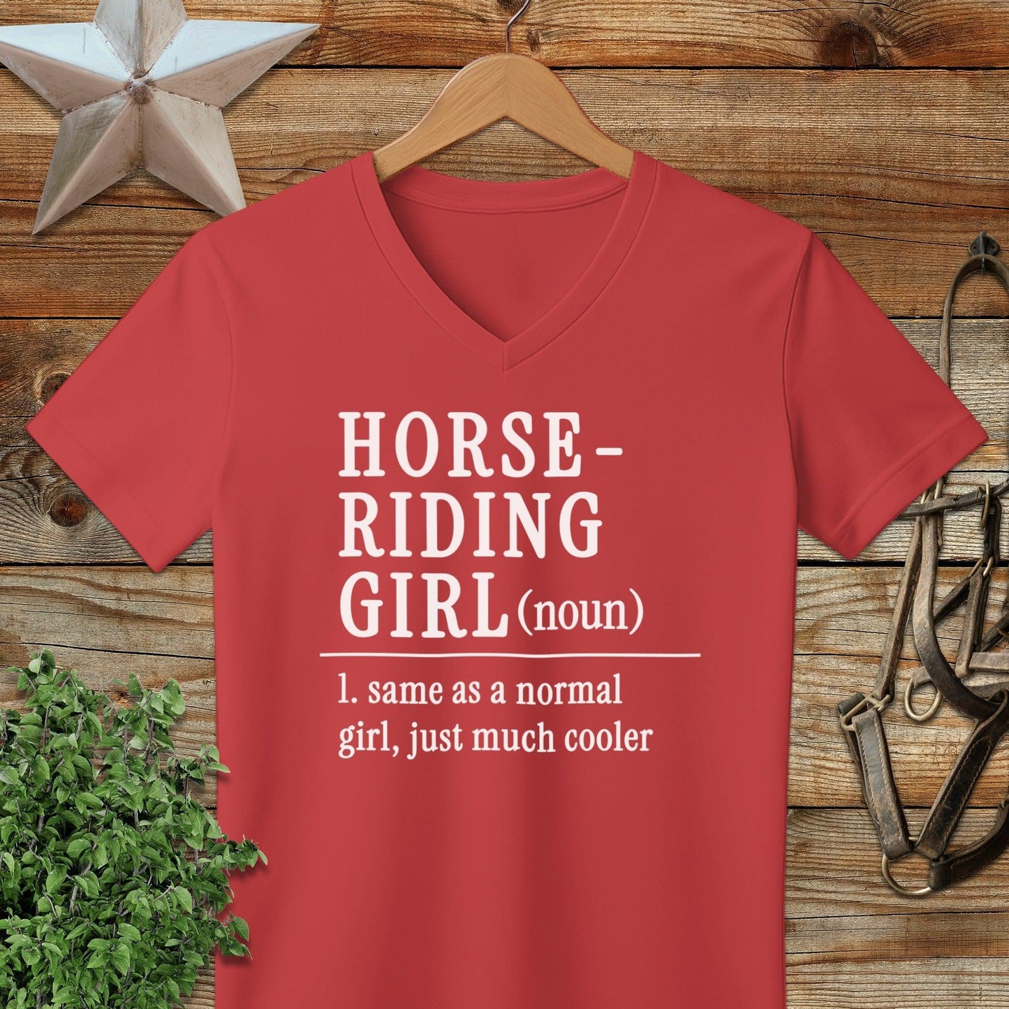 Horse Riding Girl V-neck