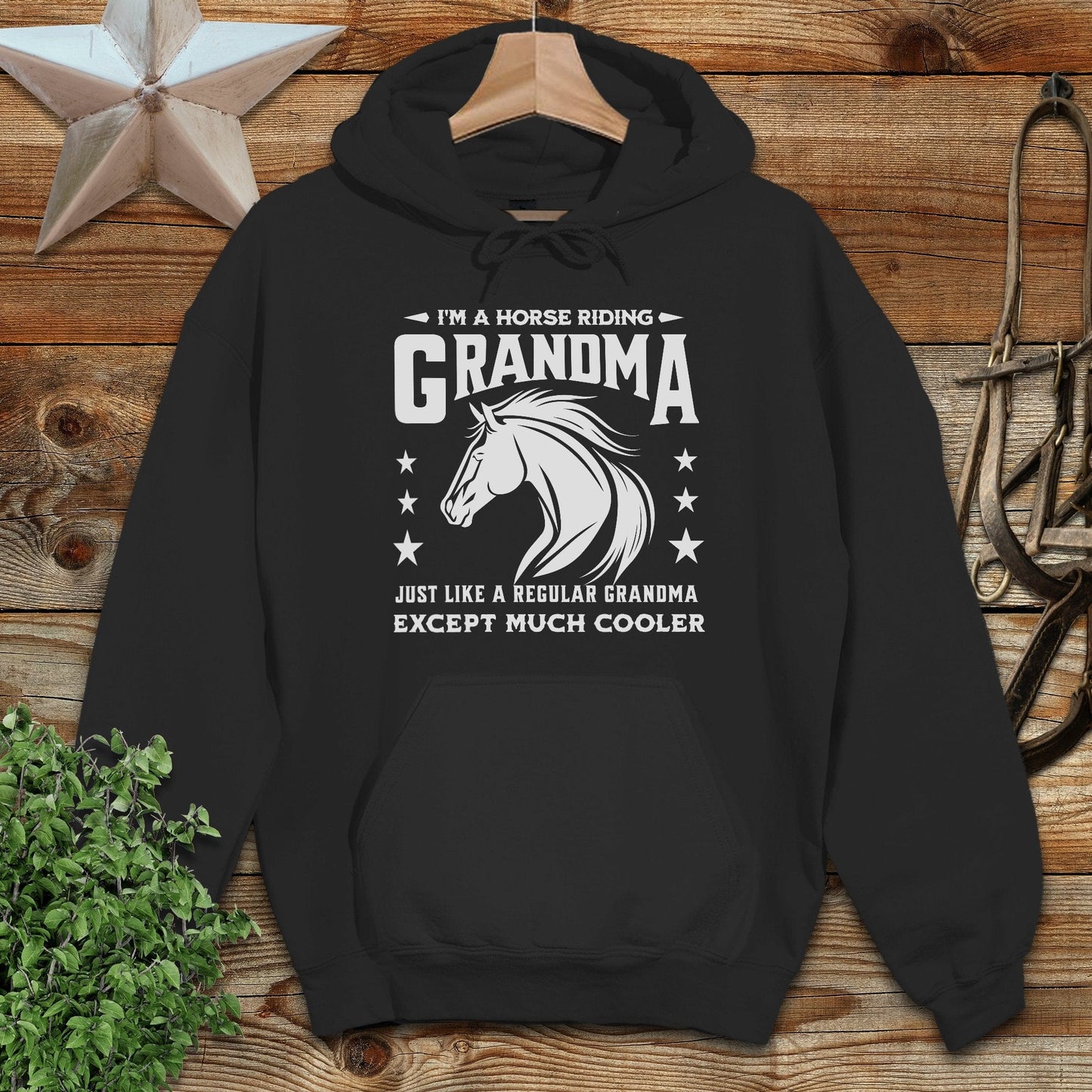 Horse Riding Grandma Hoodie