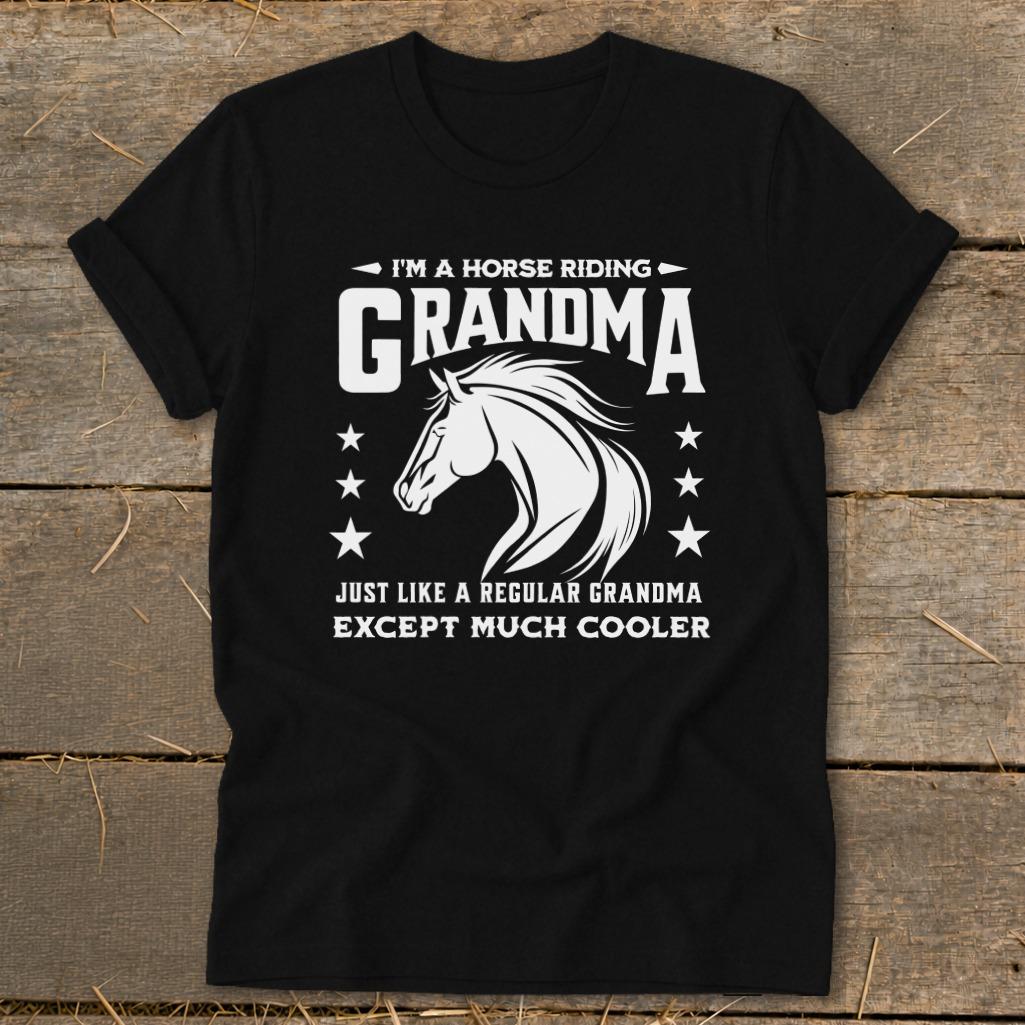Horse Riding Grandma Softstyle Tee