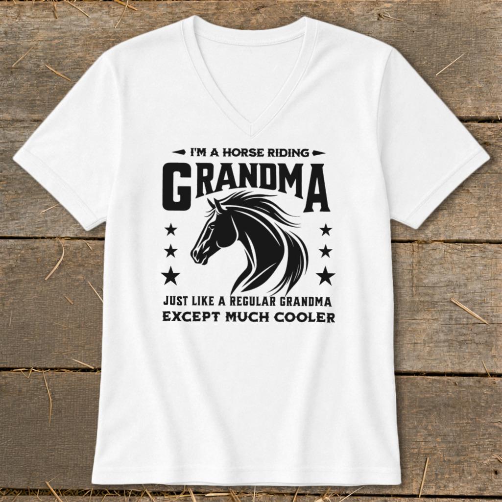 Horse Riding Grandma V-neck
