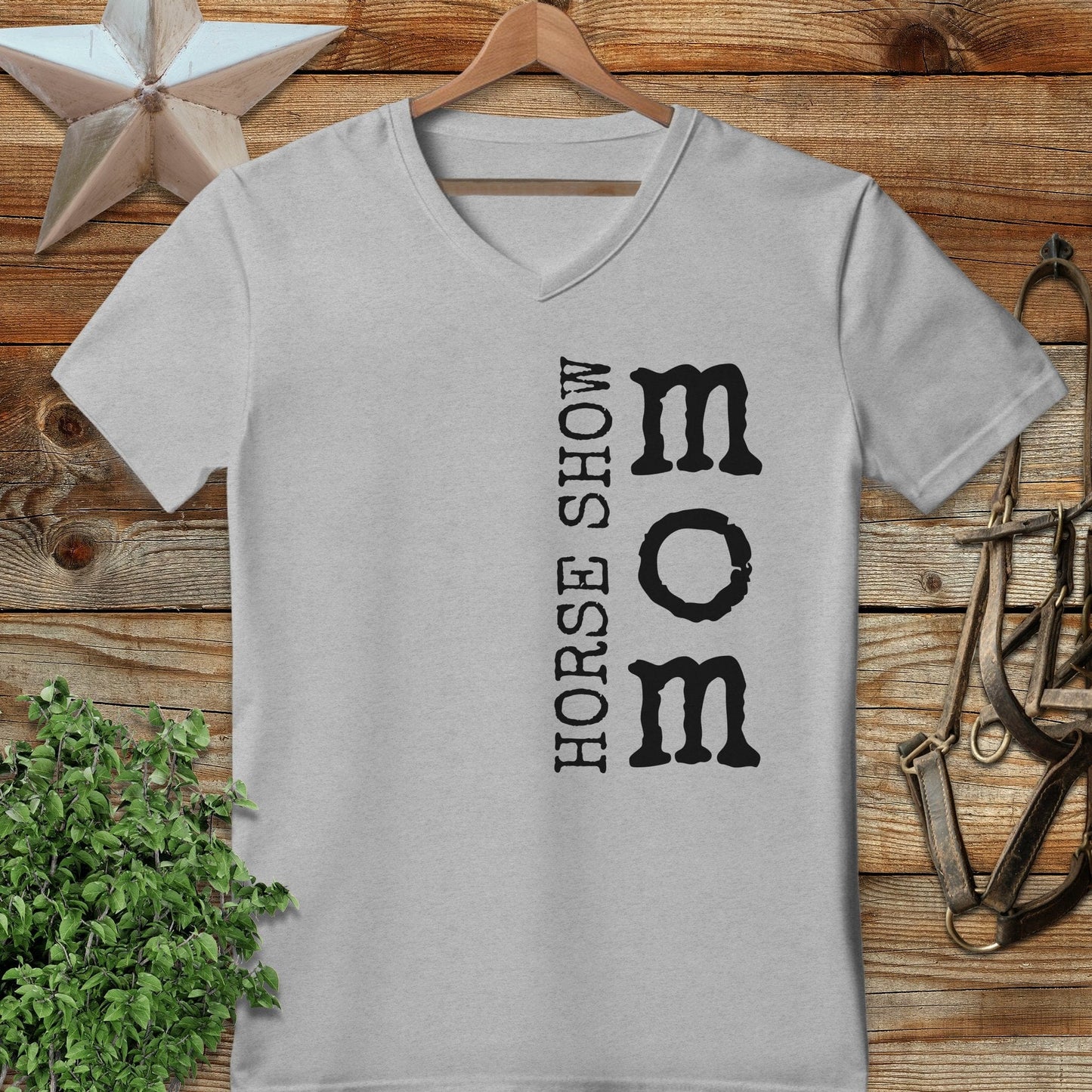 Horse Show Mom V-neck