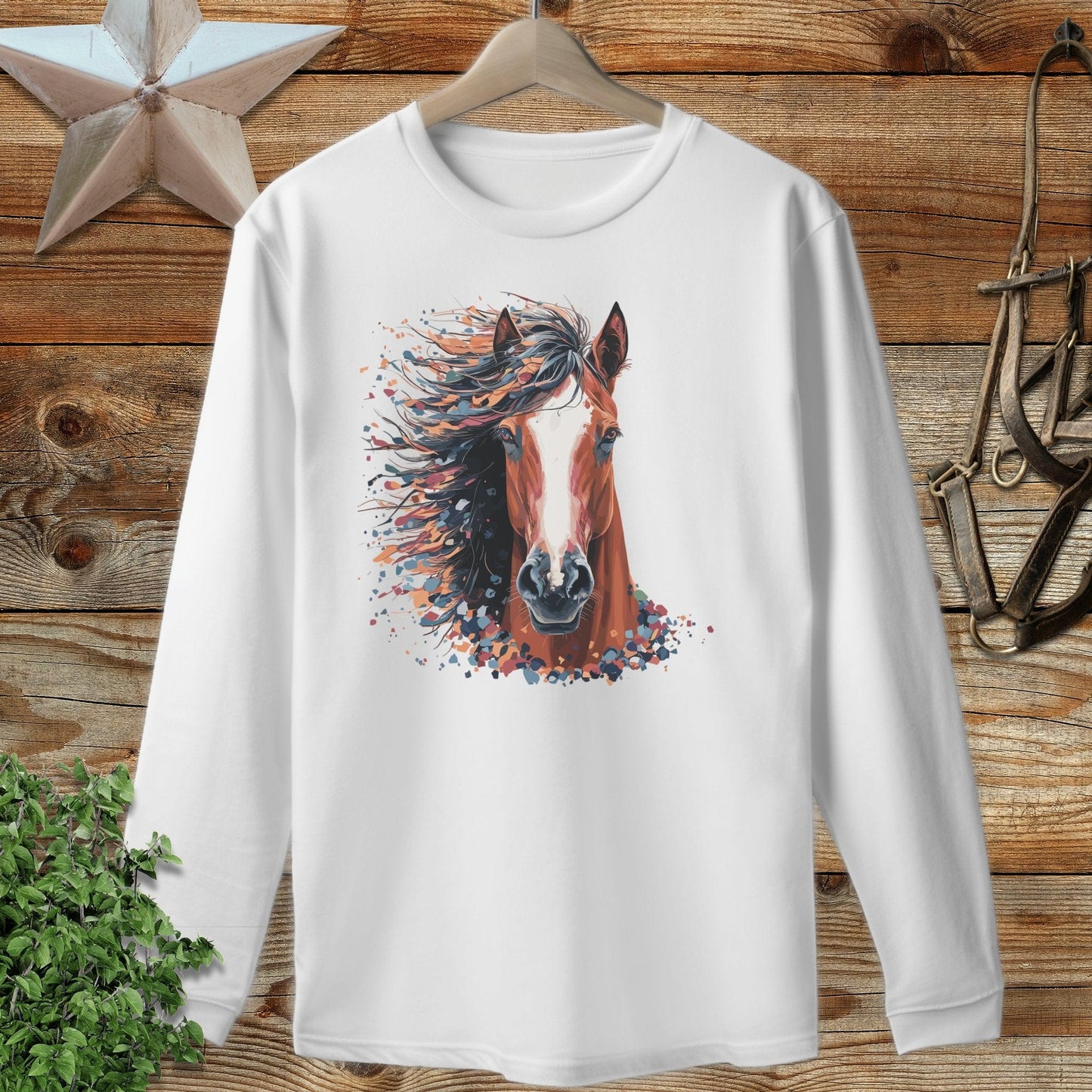 Horse Splatter Long Sleeve Tee