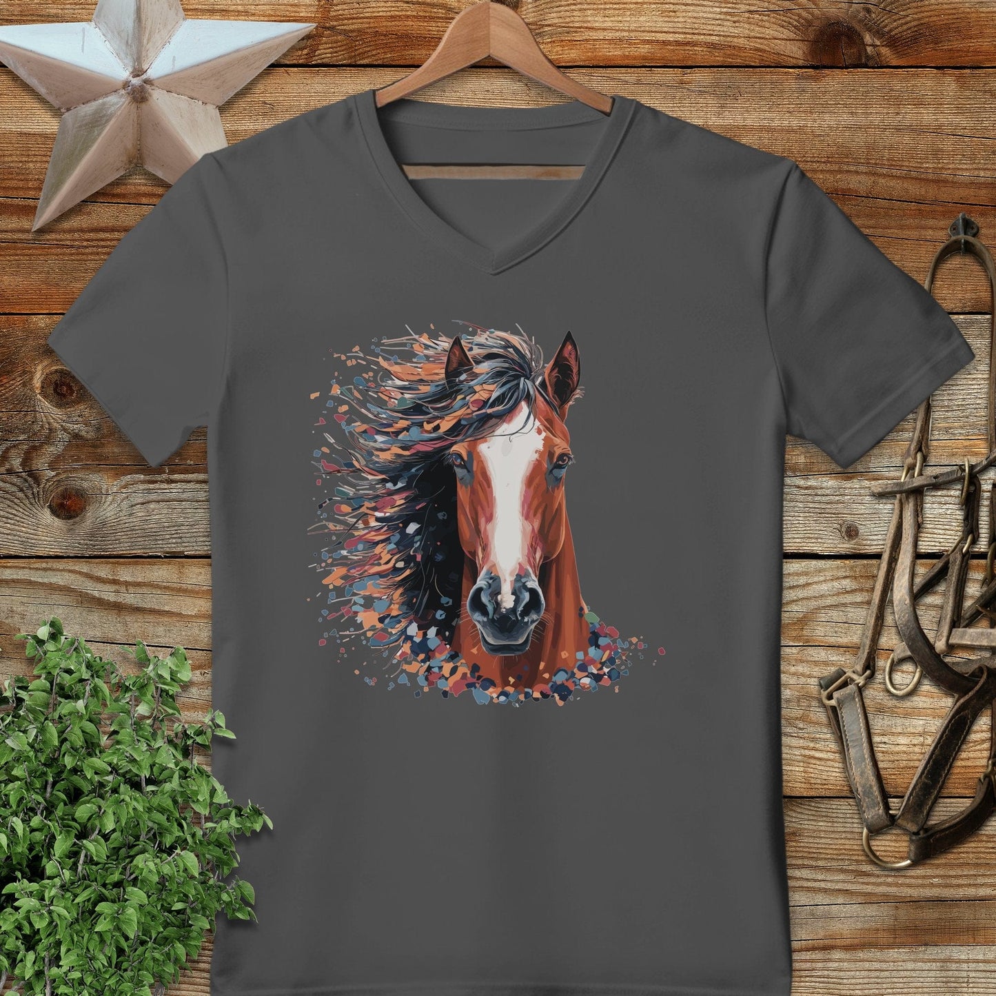 Horse Splatter V-neck