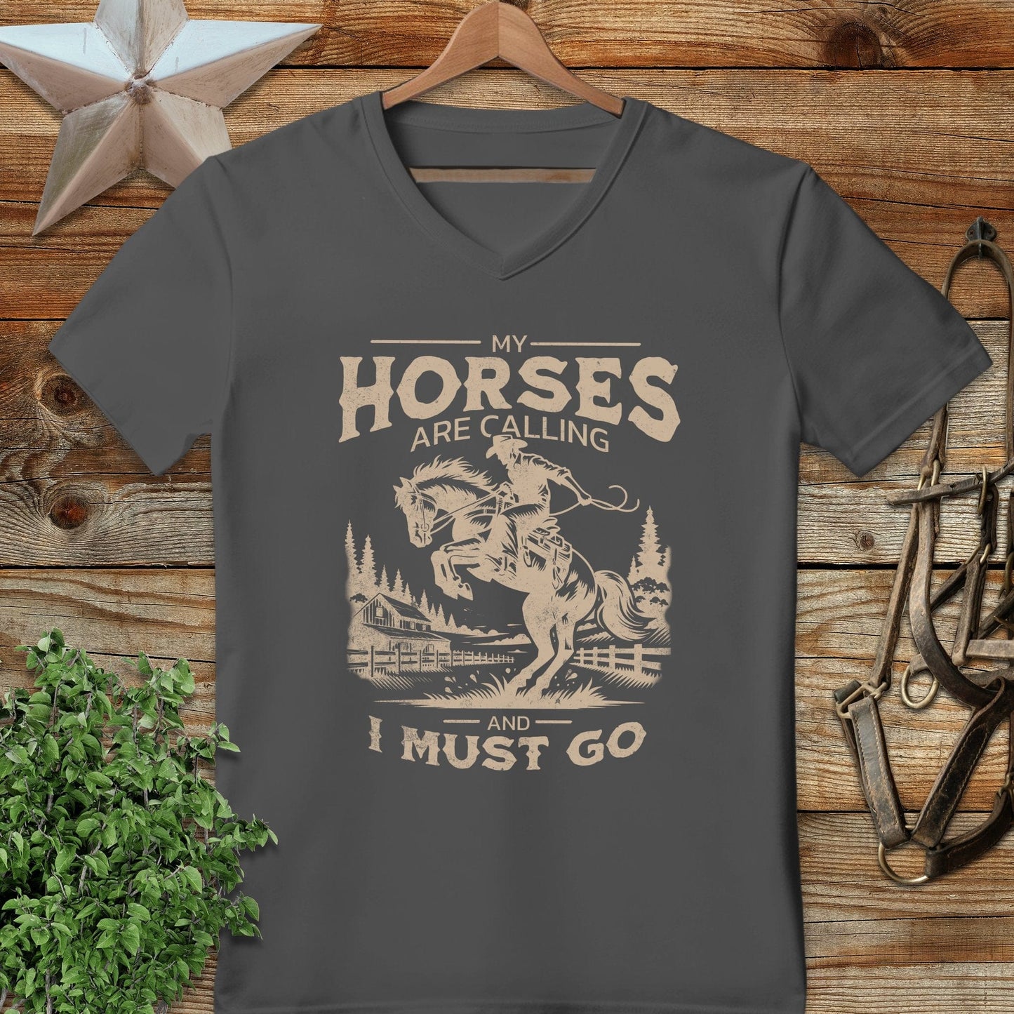 Horses Are Calling V-neck