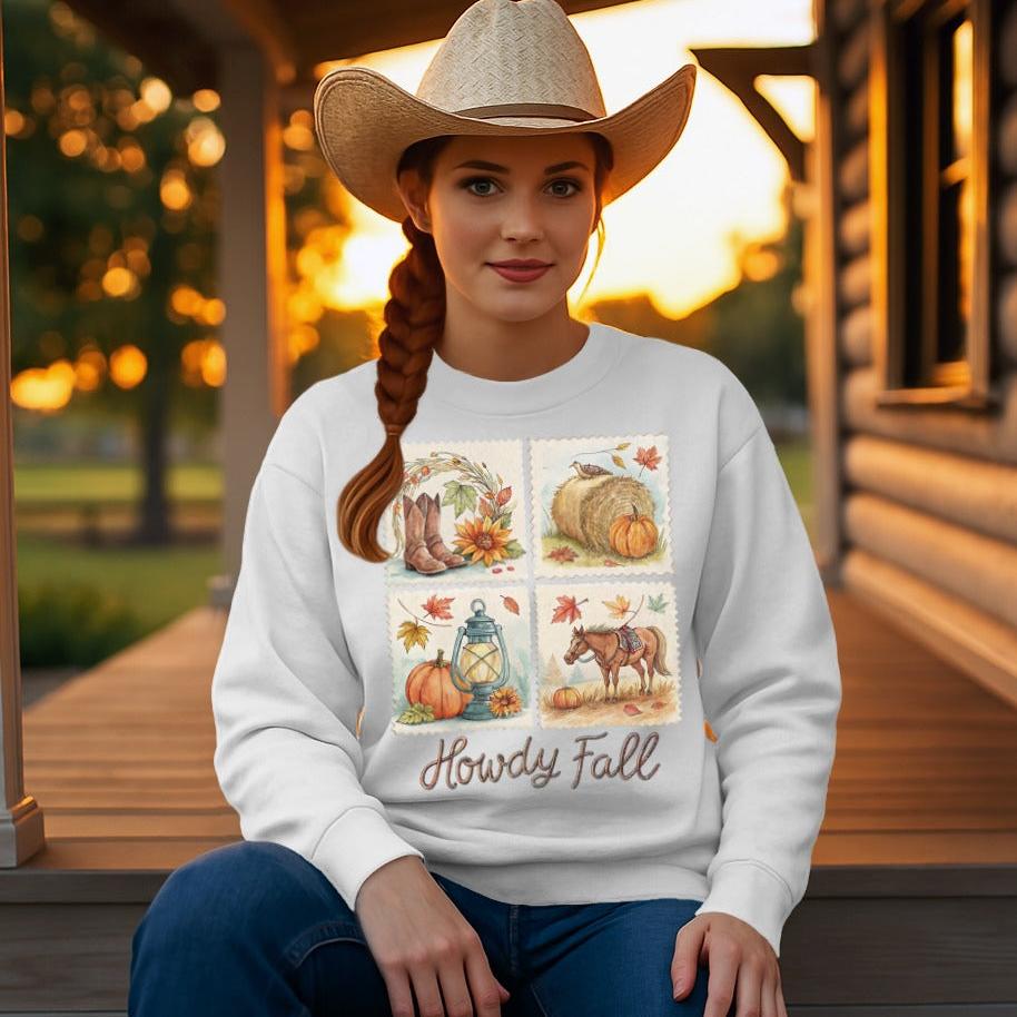 Howdy Fall Stamp Sweatshirt