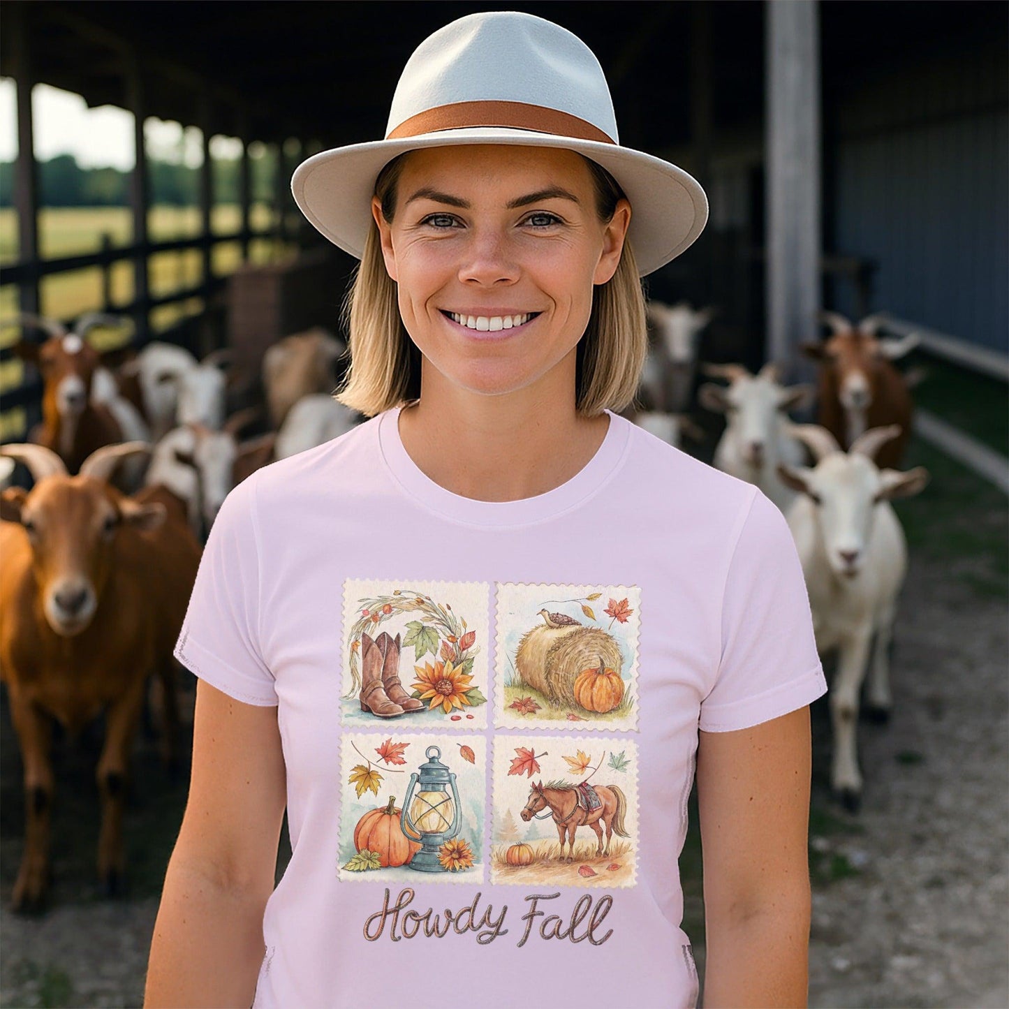 Howdy Fall Stamp T-shirt