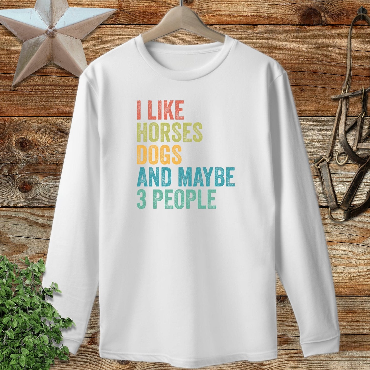 I Like Horses Long Sleeve Tee
