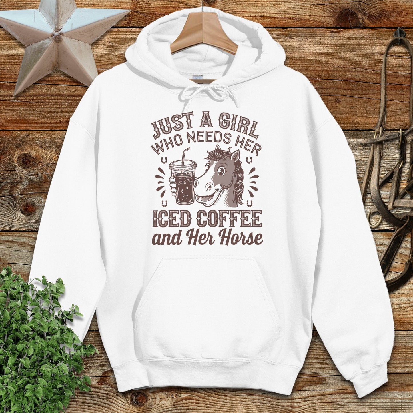 Iced Coffee And Horse Hoodie