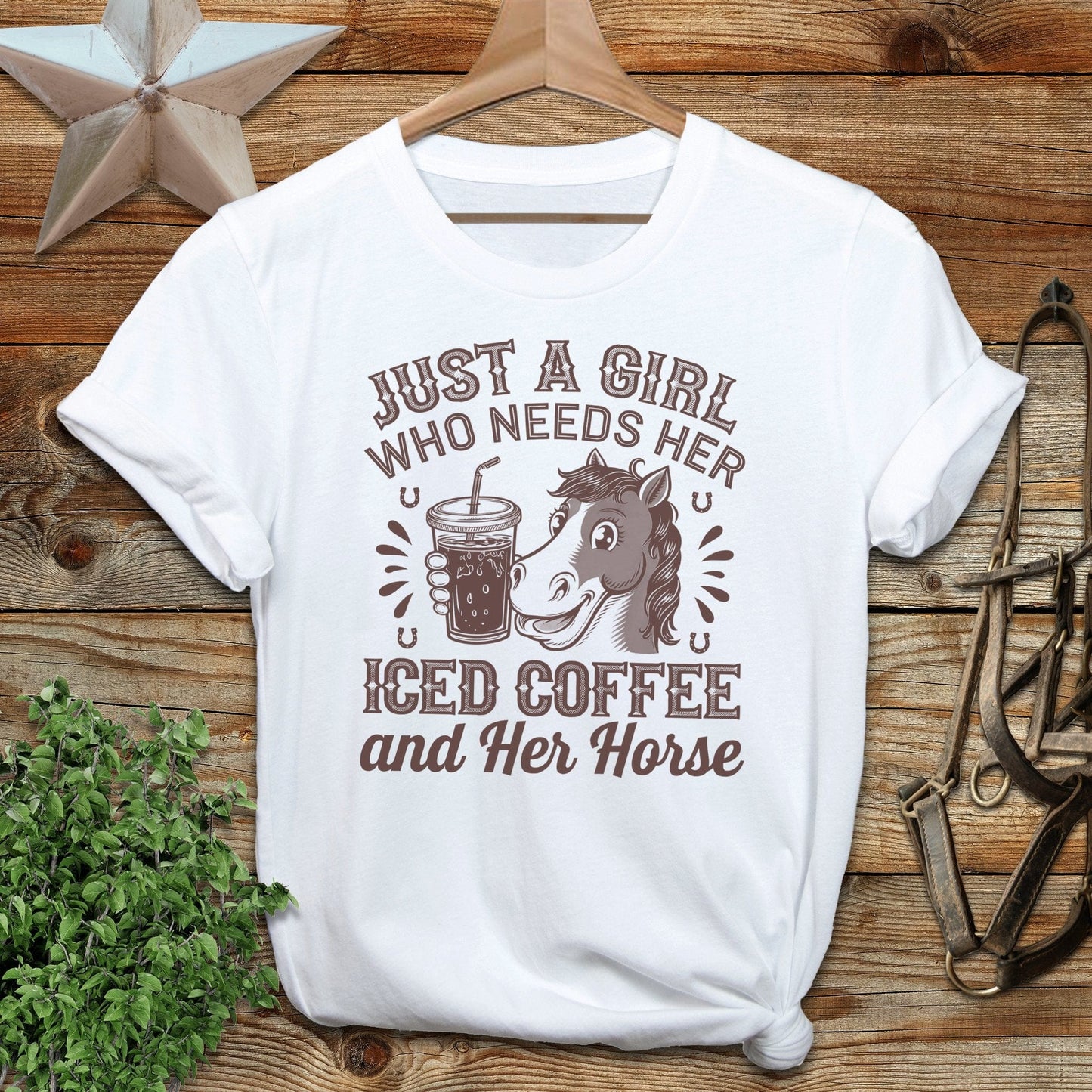 Iced Coffee And Horse T-shirt