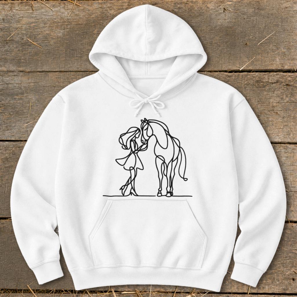 Lady and Horse Hoodie