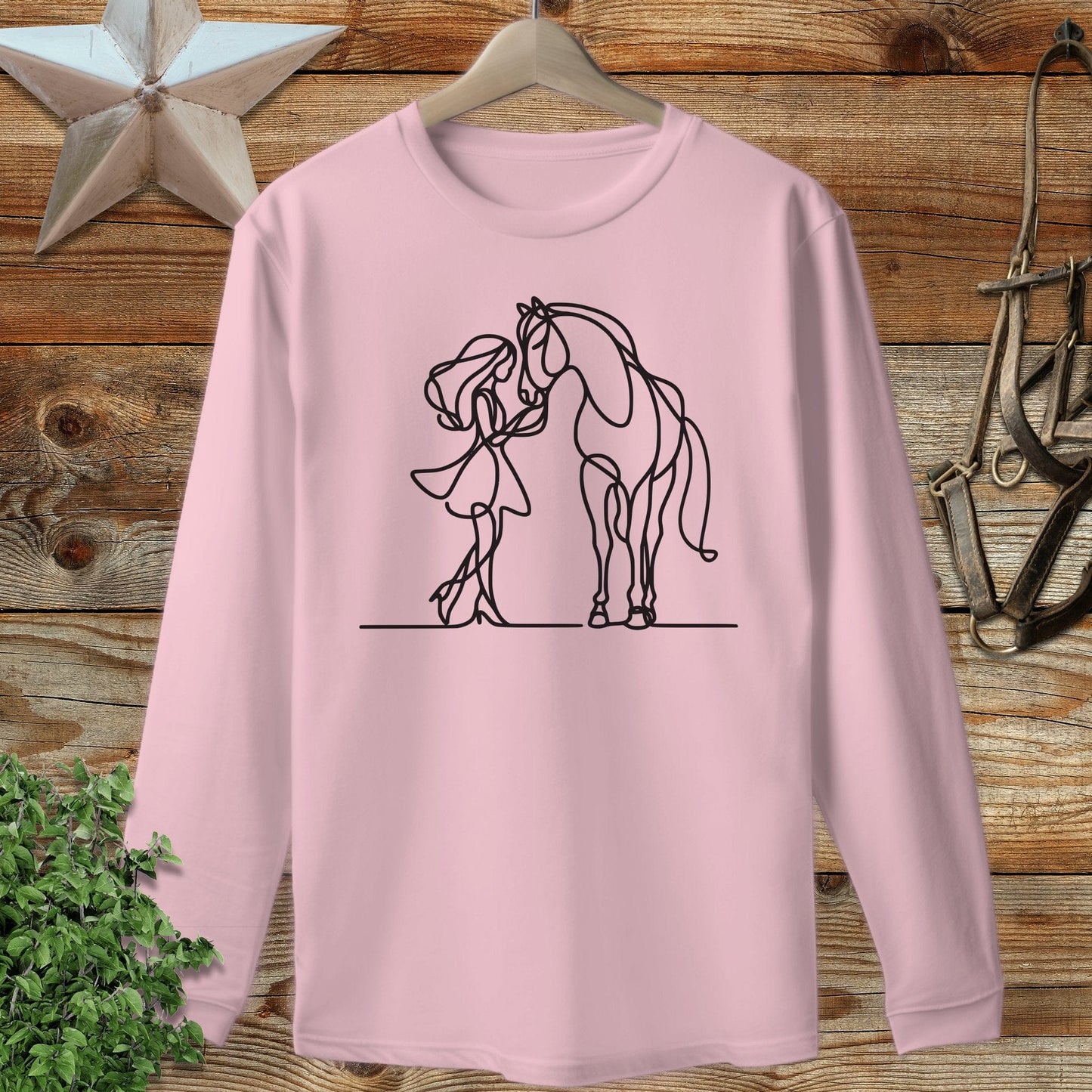 Lady and Horse Long Sleeve Tee