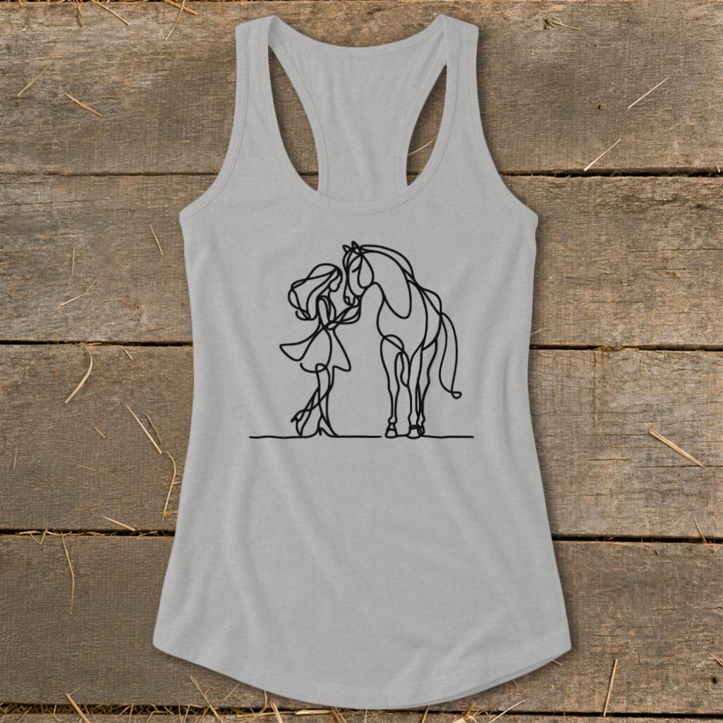Lady and Horse Racerback Tank
