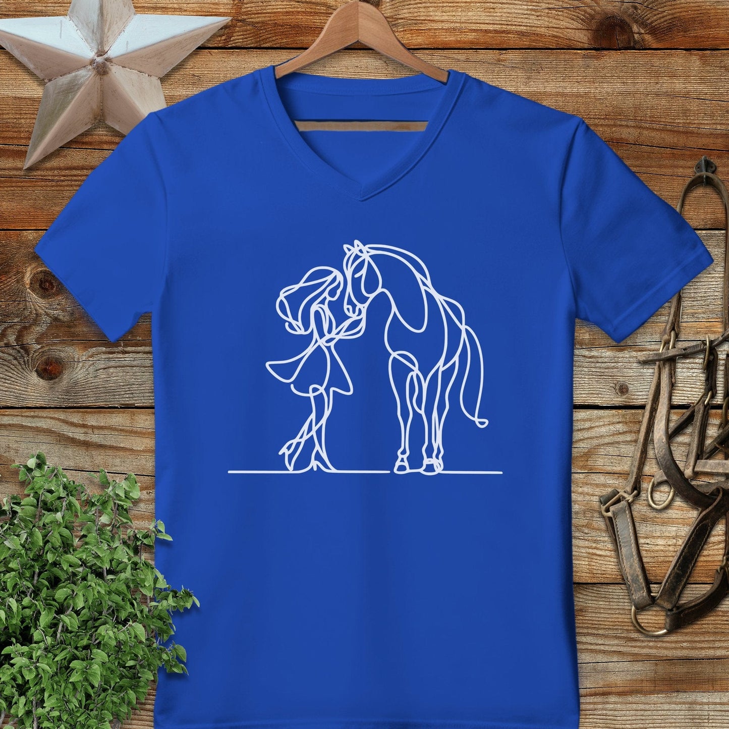 Lady and Horse V-neck