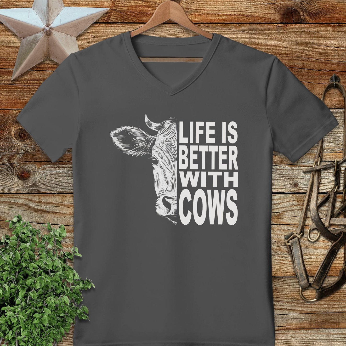 Life With Cows V-neck