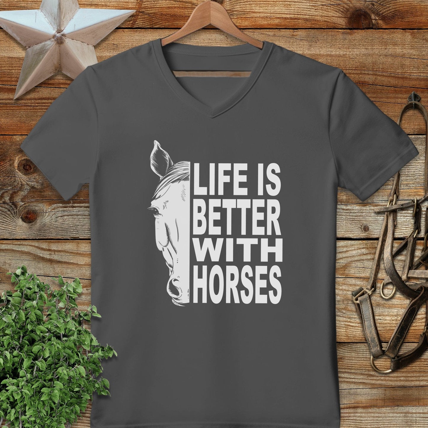 Life With Horses V-neck