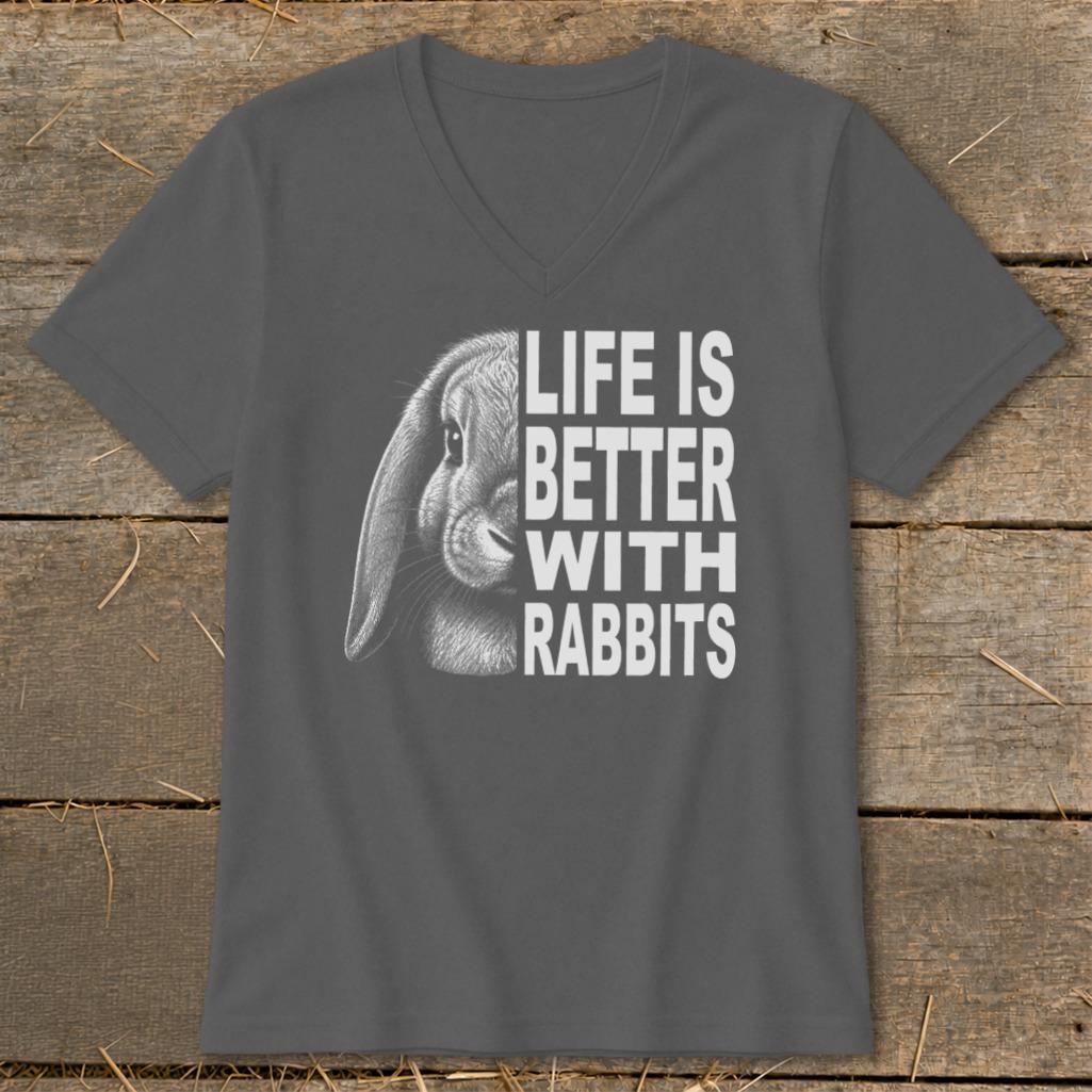 Life With Rabbits V-neck