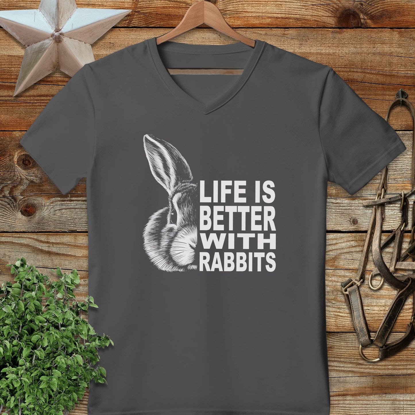 Life With Rabbits V-neck