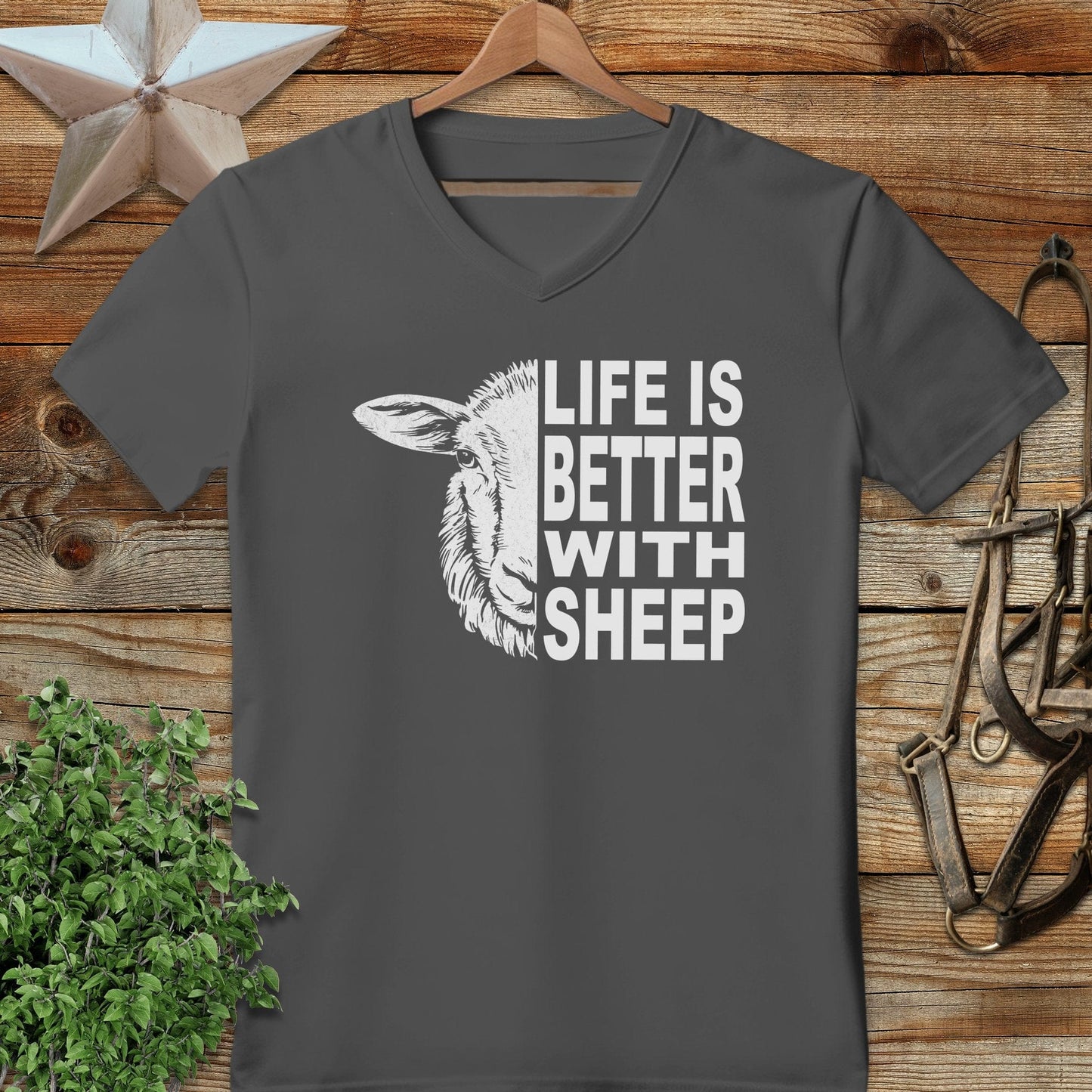 Life With Sheep V-neck