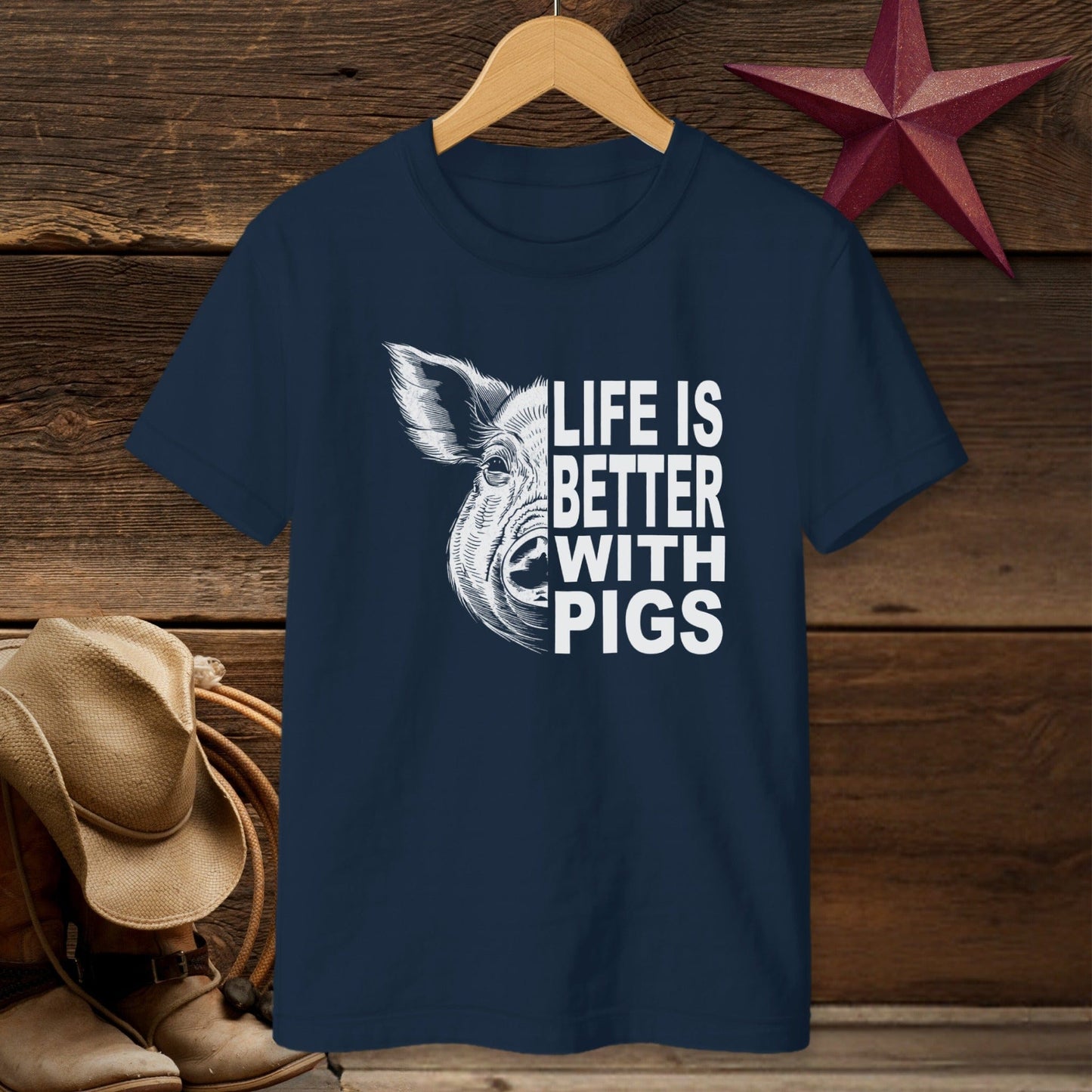 Life with Pigs T-shirt (Youth)