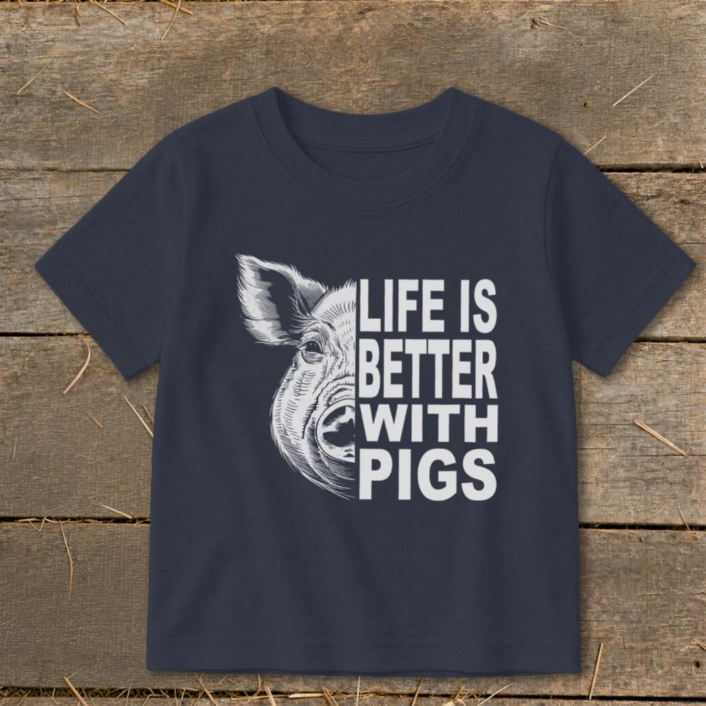 Life with Pigs Toddler Tee
