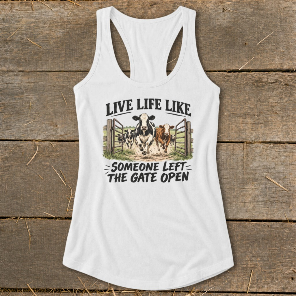 Live Life Like Racerback Tank