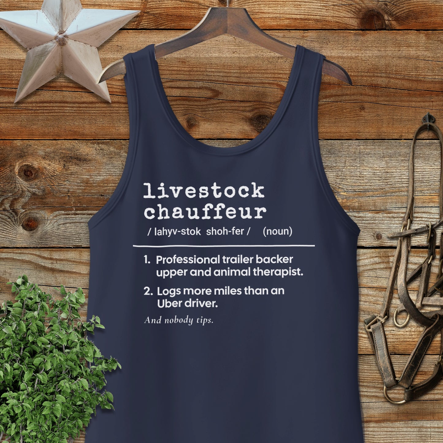 Livestock Chauffeur Definition Tank Top