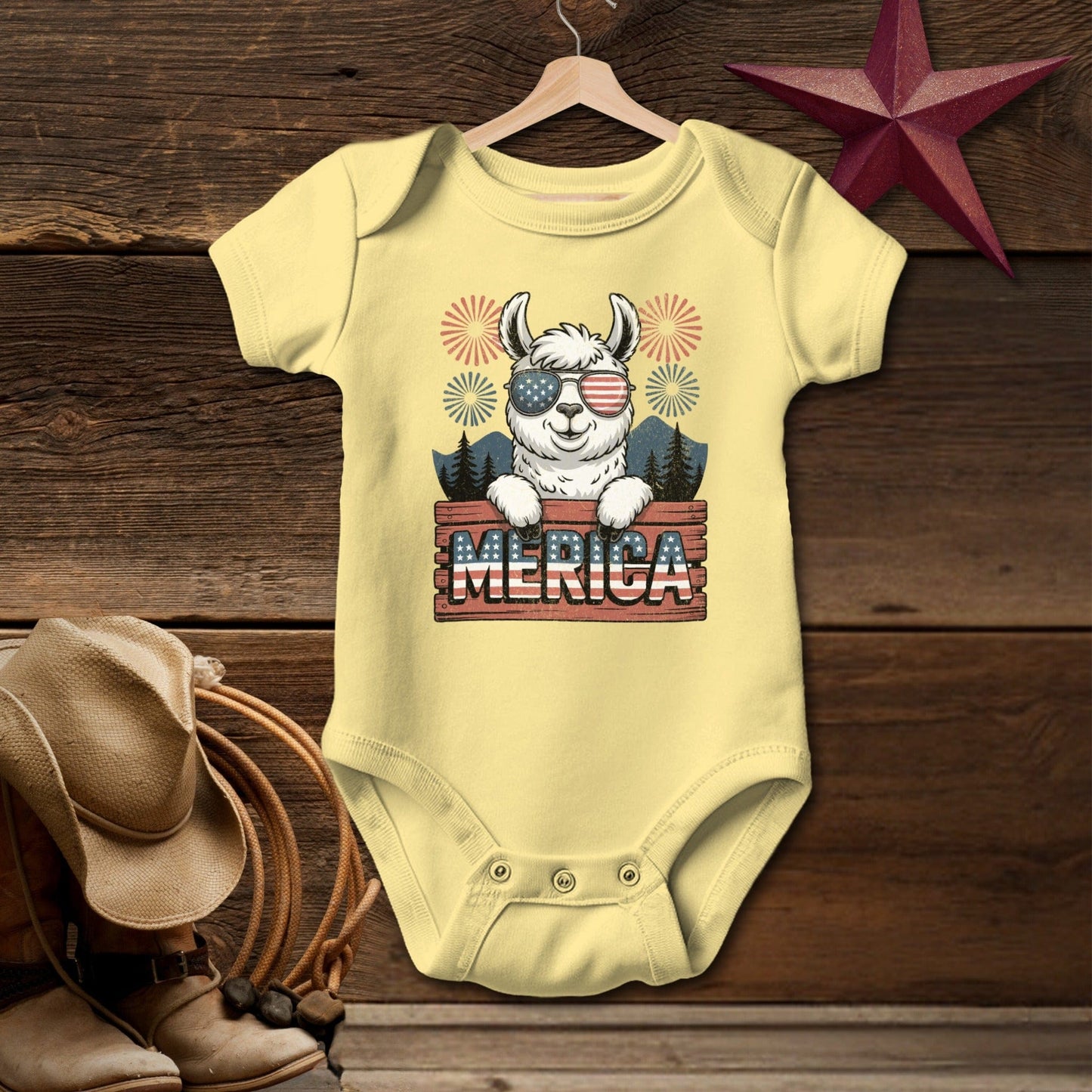 Merica Alpaca Bodysuit (Baby)
