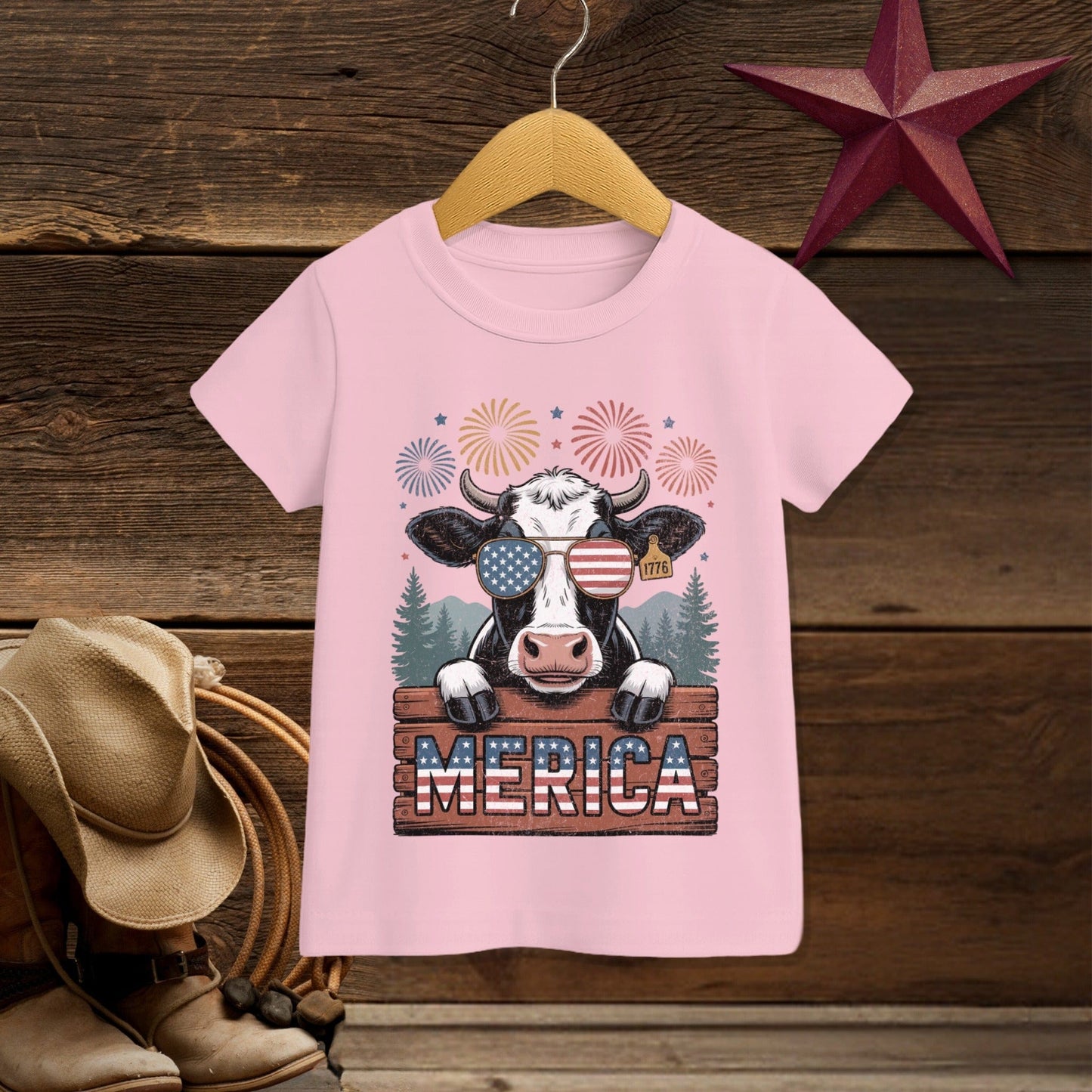 Merica Cow T-shirt (Toddler)
