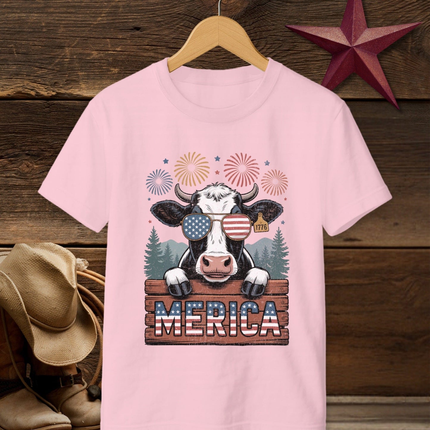 Merica Cow T-shirt (Youth)