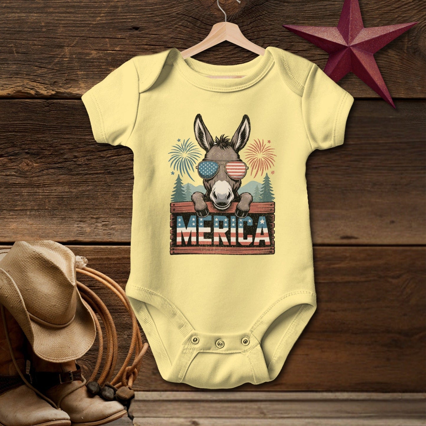 Merica Donkey Bodysuit (Baby)