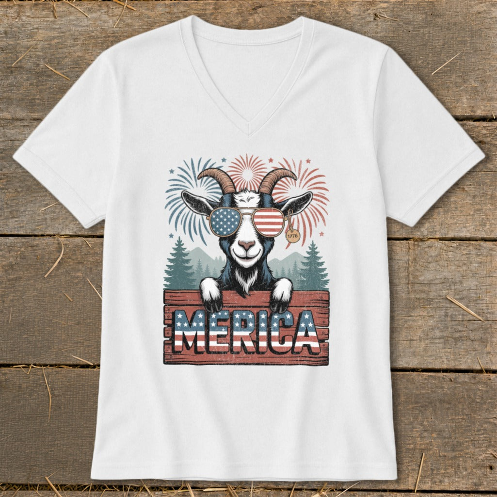Merica Goat V-neck