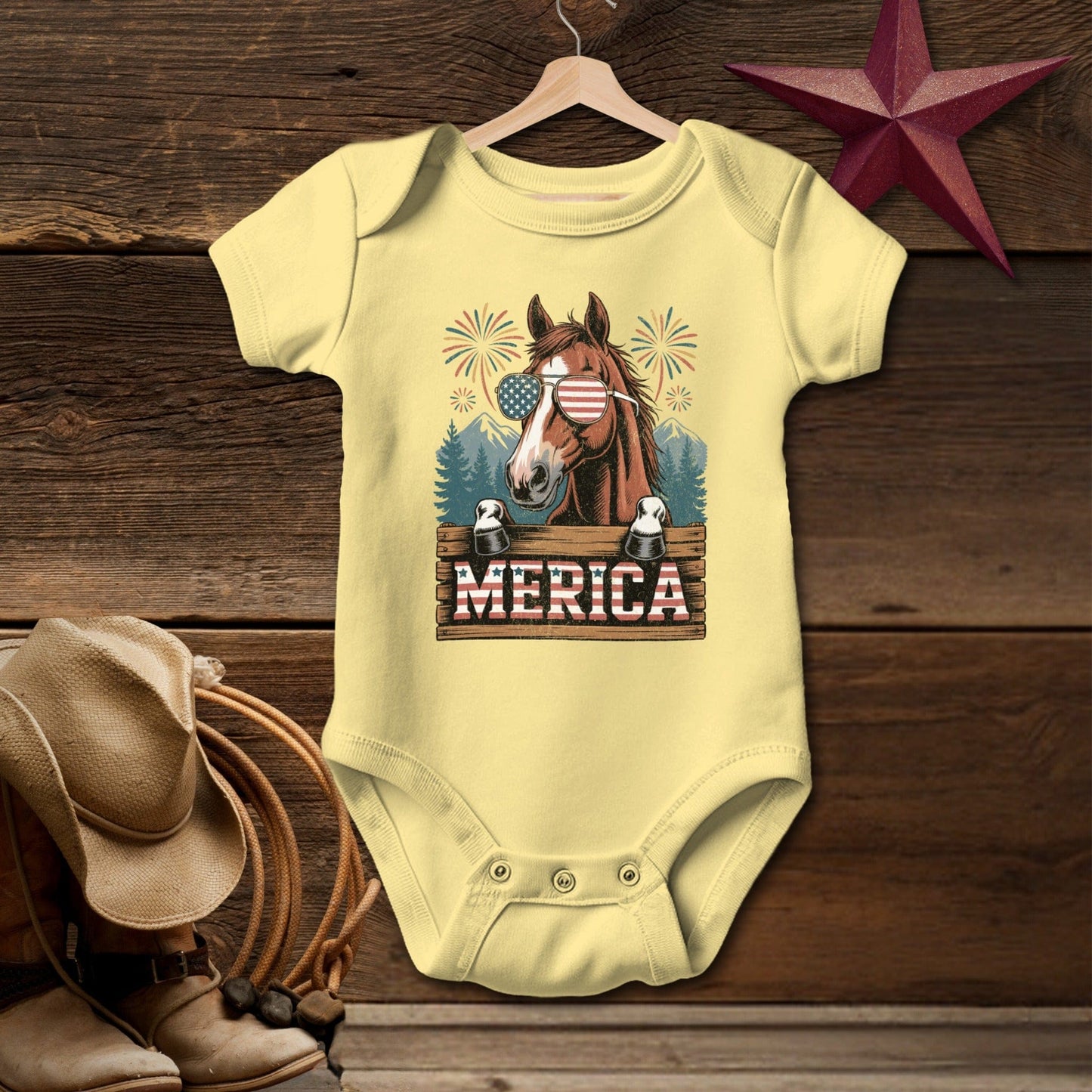 Merica Horse Bodysuit (Baby)