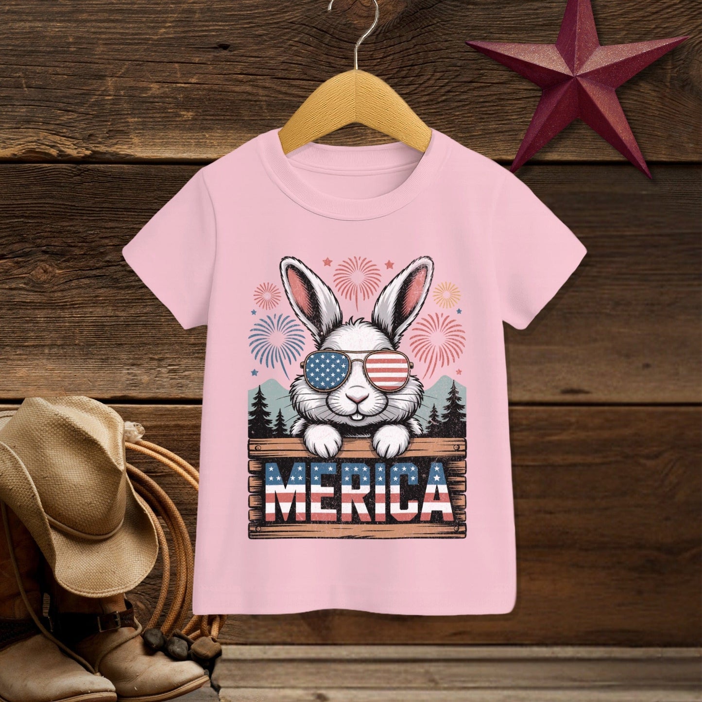 Merica Rabbit T-shirt (Toddler)