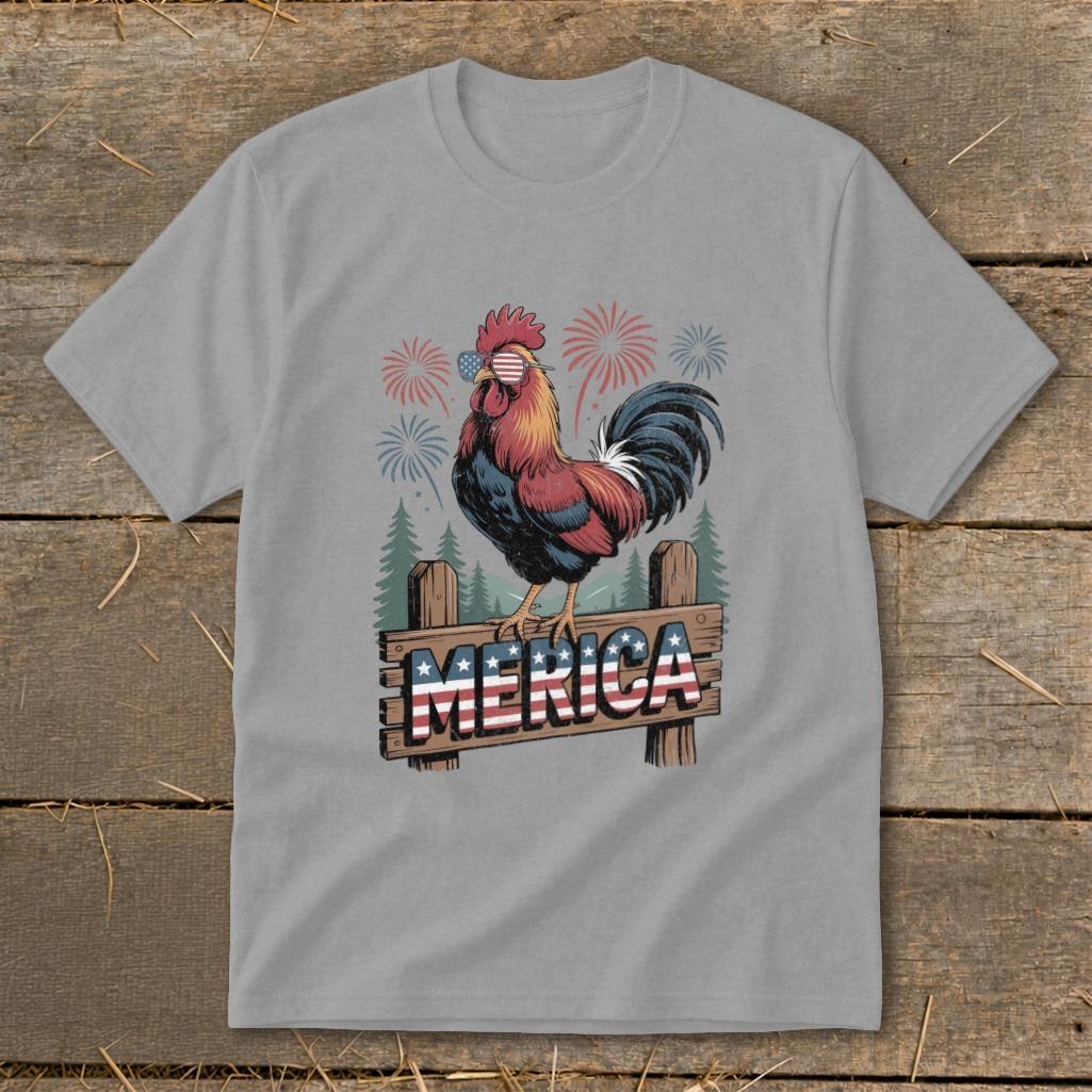 Merica Rooster Youth Tee
